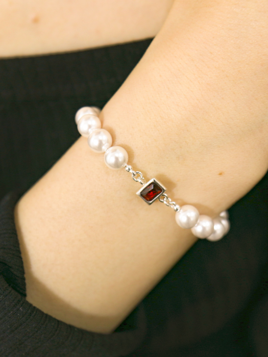 Sunred Pearl Silver Bracelet Ib265 [Silver]