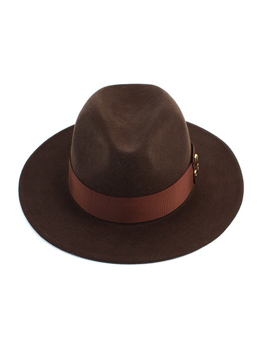 Basic Line Brown Wool Fedora 울페도라