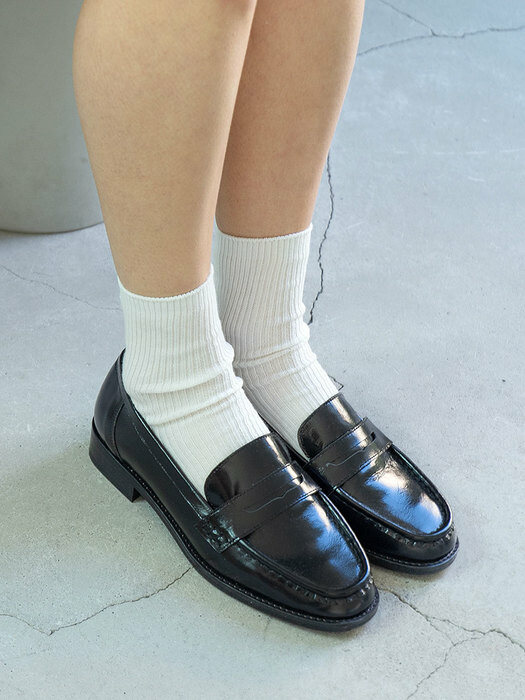 Penny loafers / black [N-267/BK]