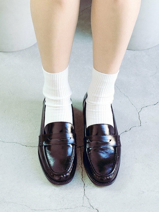 Penny loafers / black [N-267/BK]