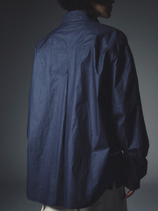 REXION CURVED ZIP-OVER SHIRT_NV