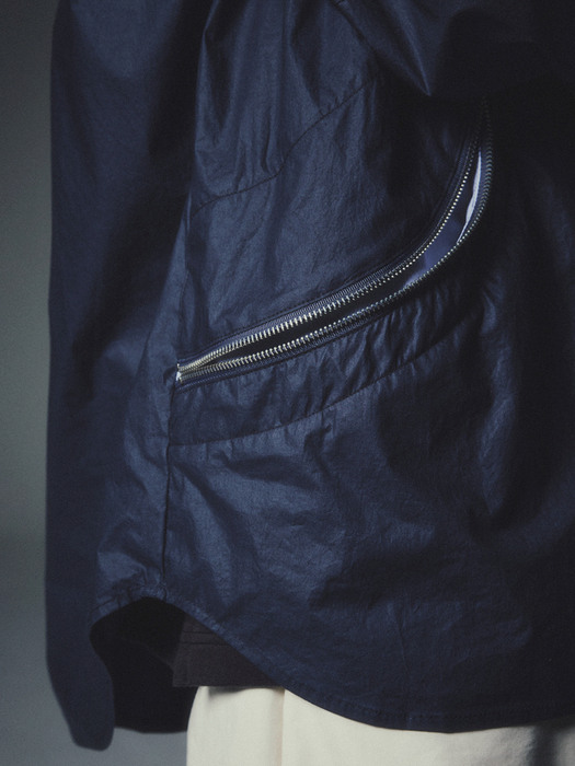 REXION CURVED ZIP-OVER SHIRT_NV