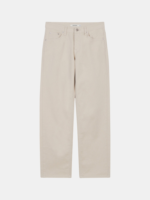 low-rise cotton pants (beige)