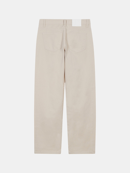 low-rise cotton pants (beige)