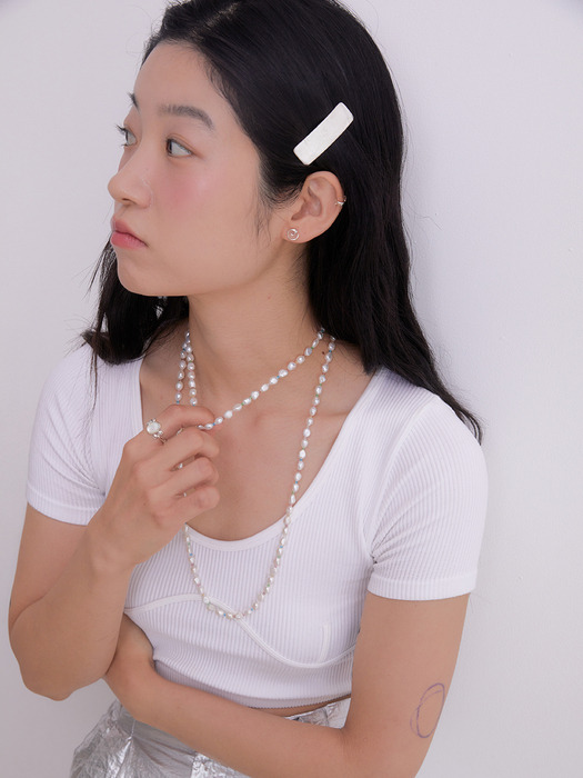vivid pearl short necklace