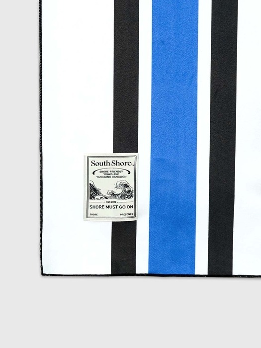 업사이클 비치타올  Shore towel mat - Stripe : BLUE
