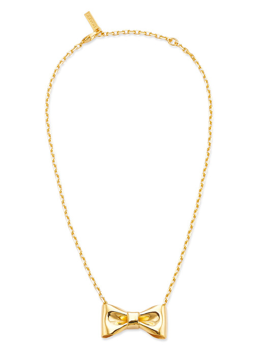 (silver925) Reborn Ribbon Necklace 002-Gold