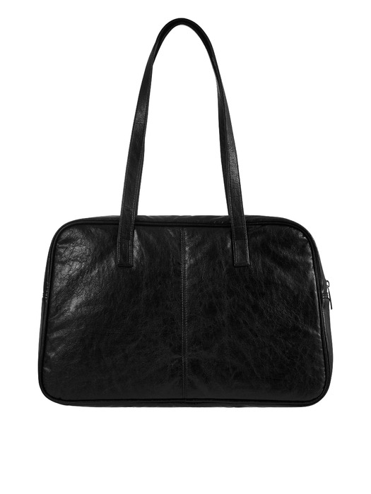 Trapezoid Pillow Shoulder Bag (black)