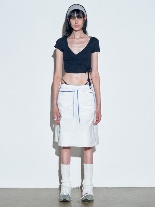 ★SCULPTOR★ Shirring Lowrise Midi Skirt Pale Gray SC23A474G SCULPTOR® online store