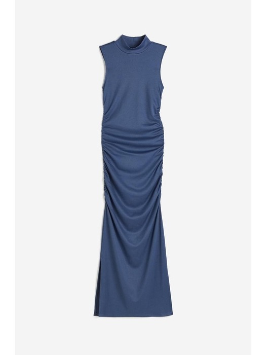 개더 바디콘 드레스 다크 블루 1197735001