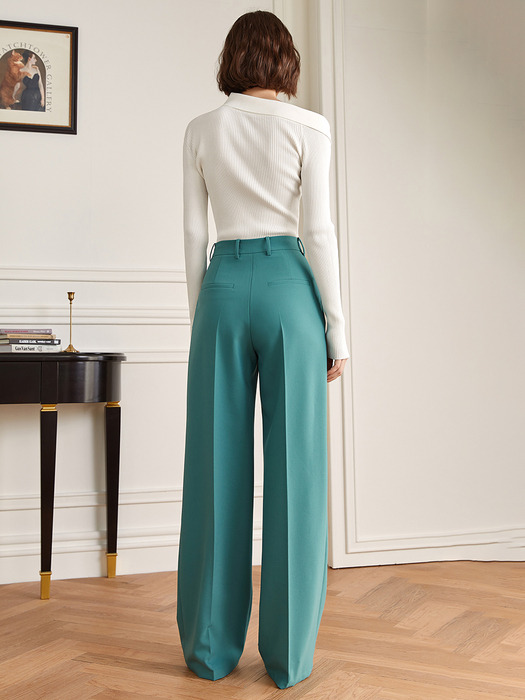 YY_Two tuck loose straight pants_MINT