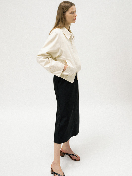 Kate maxi slit skirt (Charcoal)