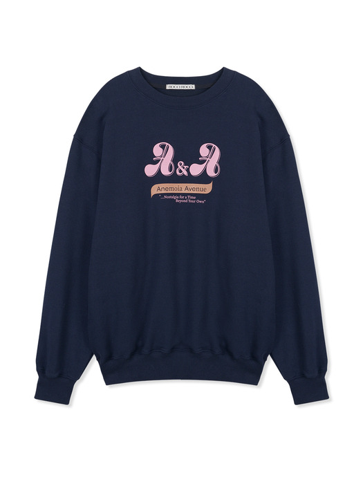 Anemoia graphic Sweatshirt [NAVY]