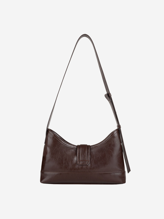 veil middle bag - crinkle choco brown