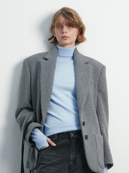 Moabit Oversized Heavy Wool Jacket / Grey