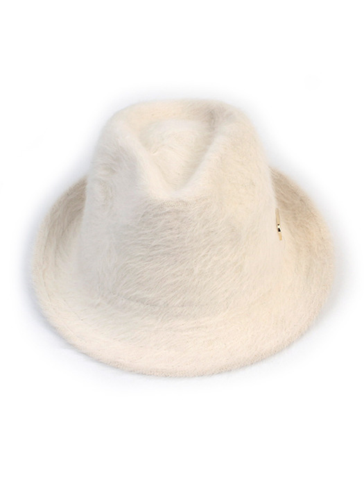 BU Wool White Fur Fedora 울페도라