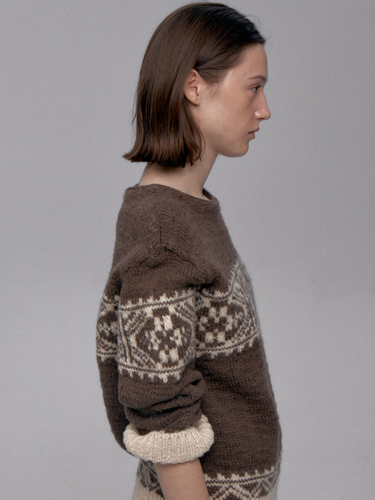 Snow Jacquard Knit(Brown)