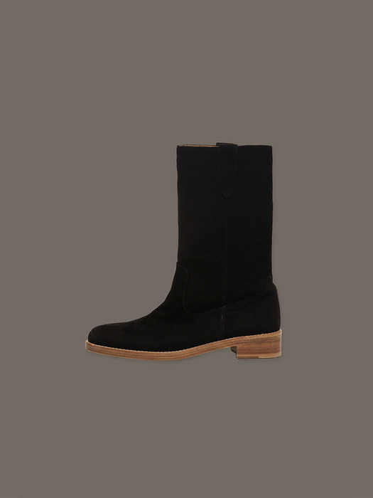 SUEDE LONG BOOTS(BLACK)