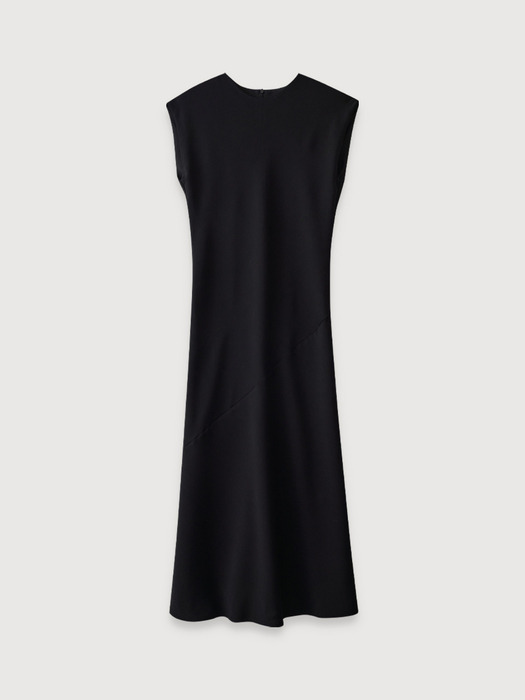 oblique maxi dress_black