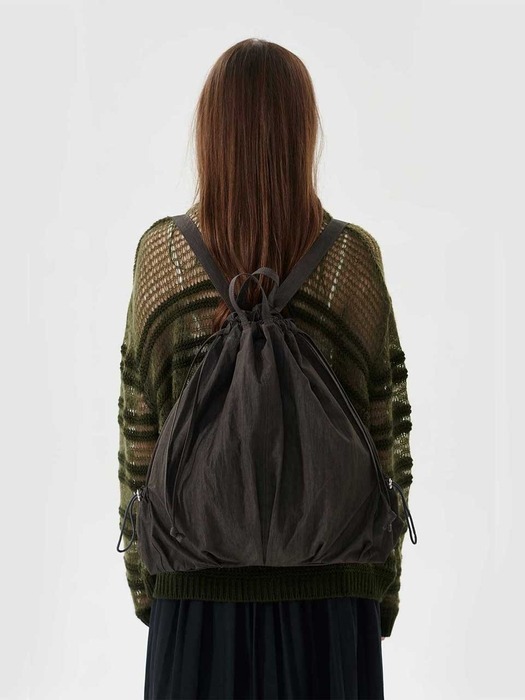 Rustling string backpack [Charcoal]