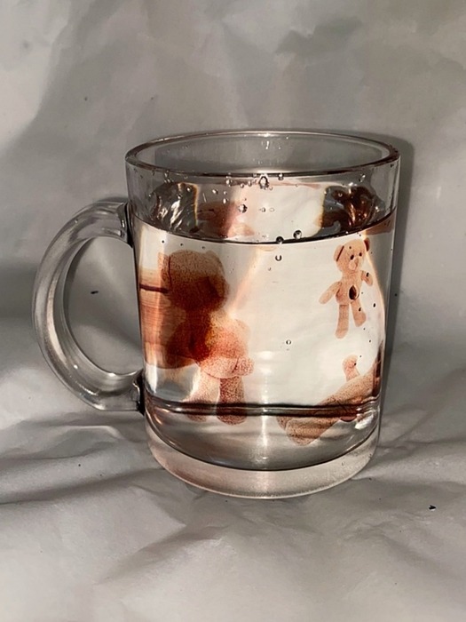 bear glass mug cup