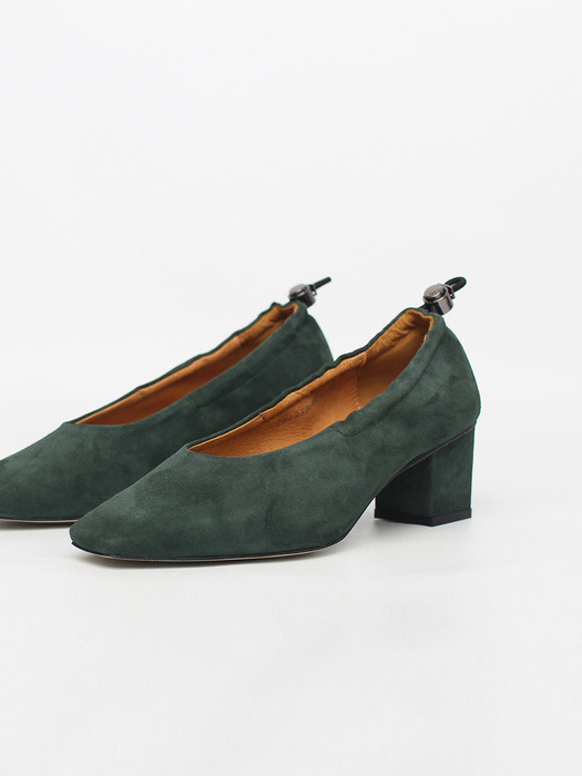 iinly square toe pumps_green suede