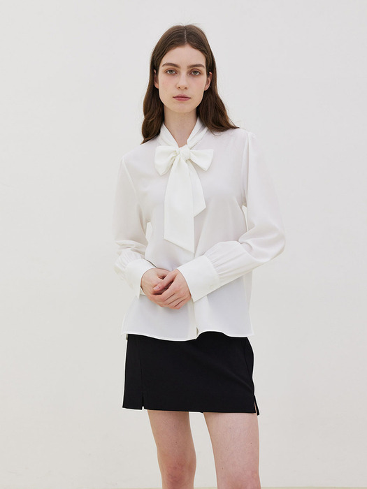 Twoway Tie Blouse - White