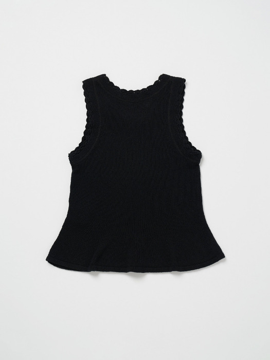 Via Jade lace knit top (Black)