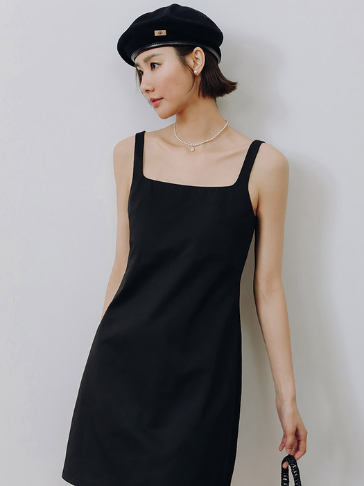 LS_Slim mini sleeveless dress