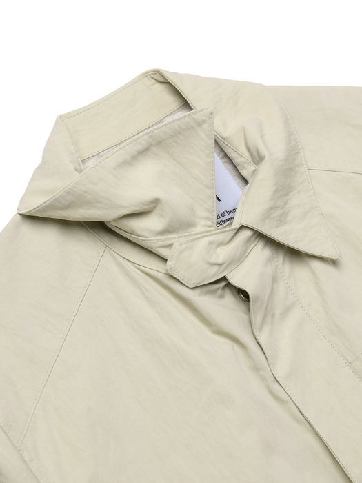 minimal solid blouson jacket_beige