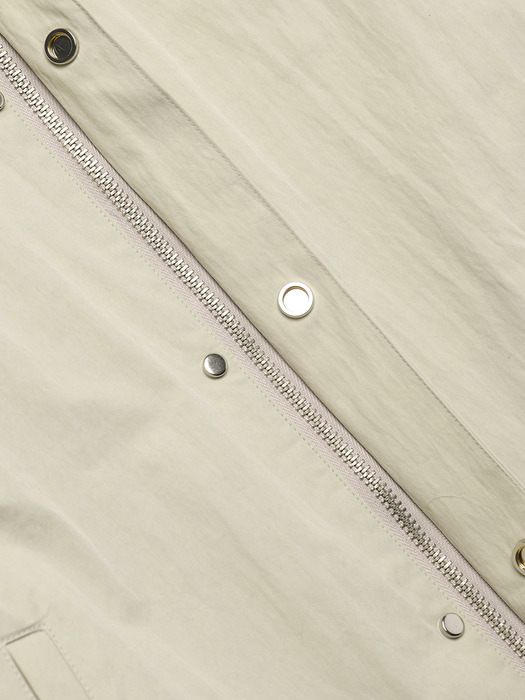 minimal solid blouson jacket_beige
