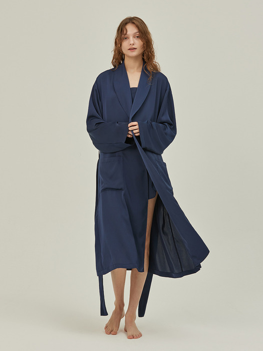 CLASSIC LONG ROBE_royal navy (women)