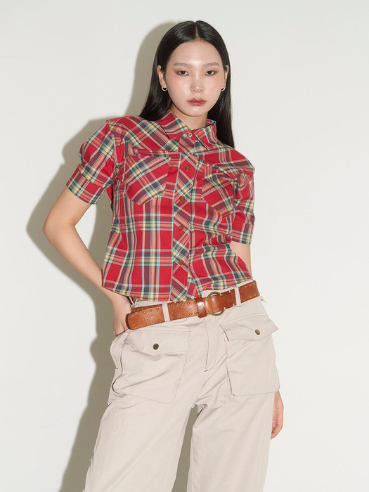 WESTERN CHECK SHIRT / red