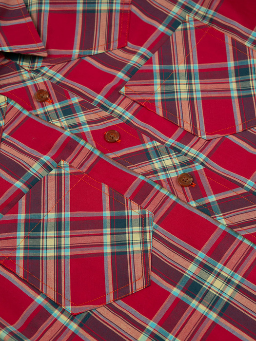 WESTERN CHECK SHIRT / red