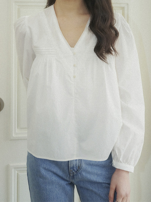 24SS_ 로망 블라우스 Roman blouse (White)