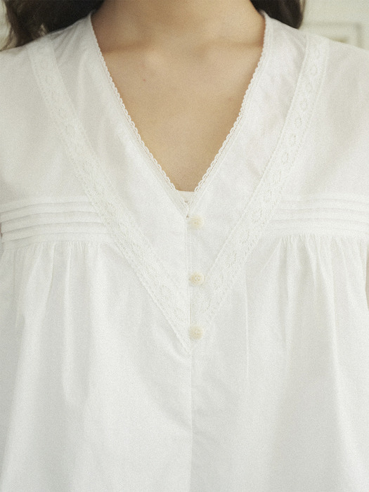 24SS_ 로망 블라우스 Roman blouse (White)