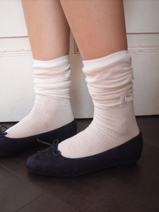 Fay Loose Socks_White