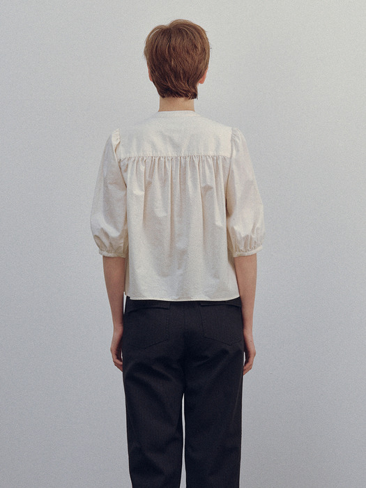 Marge puff blouse (Ivory)