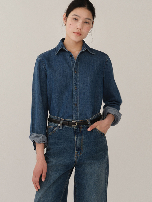 Denim Washed Shirt Blue