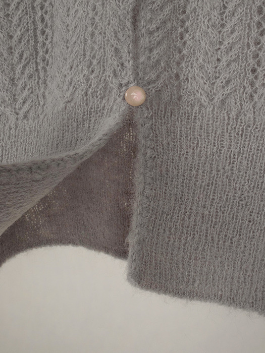 ALPACA VINTAGE CARDIGAN_ASH GRAY