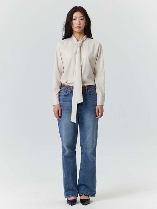 Sage Straight Denim Pants - Blue