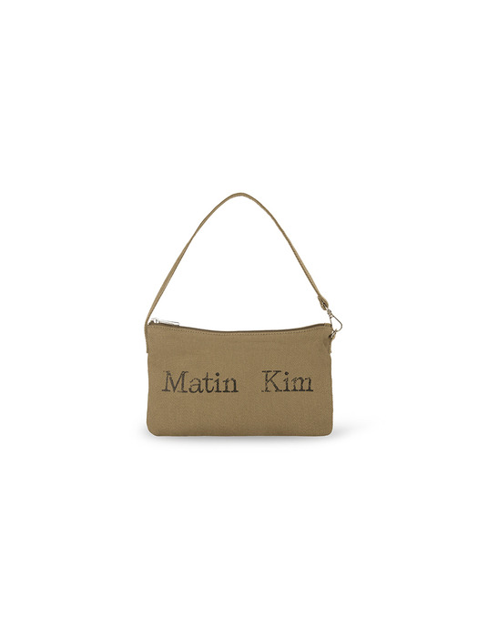 MATIN CRACKED LOGO ECOBAG IN KHAKI