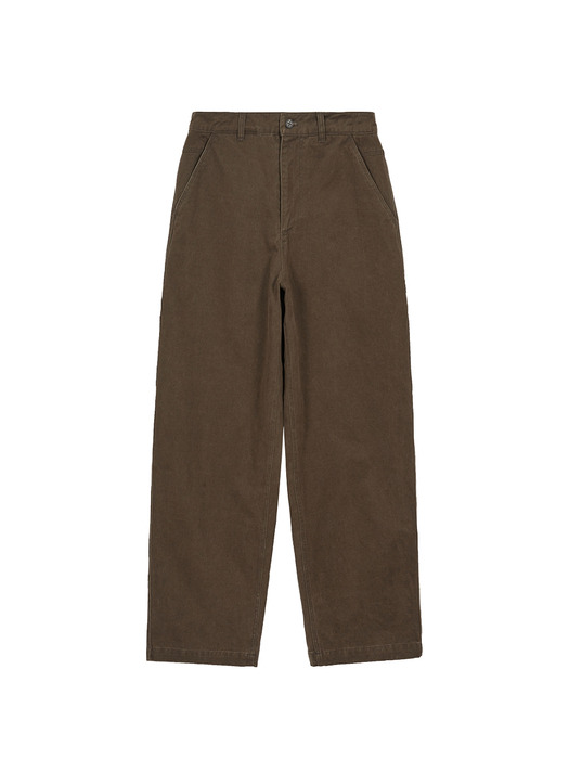 WASHED WORK CURVE PANTS_khaki