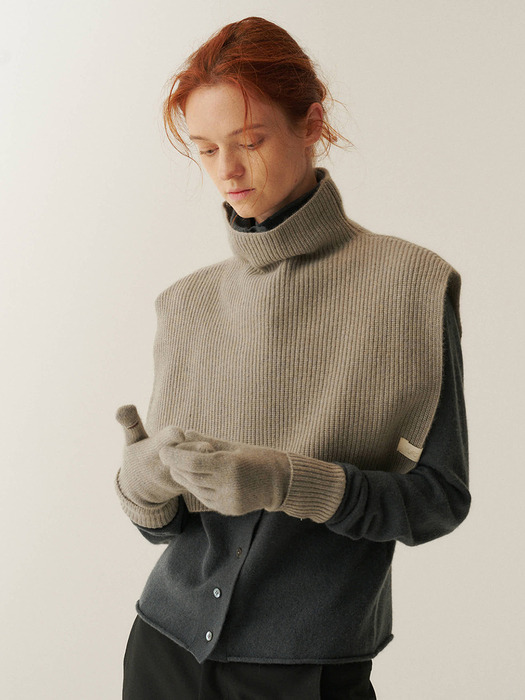 CASHMERE TURTLENECK WARMER_2color [YA404]