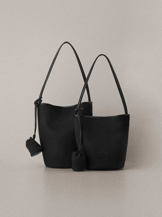 SUEDE BASKET BAG_black_S,M