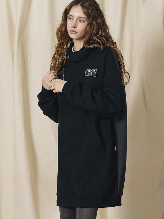 Soft Warm Hood Dress_Black