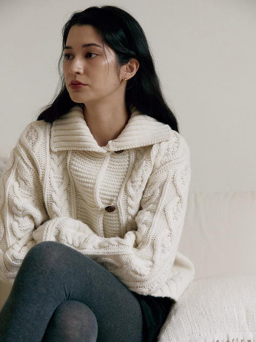 Serence Cable Collar Cardigan