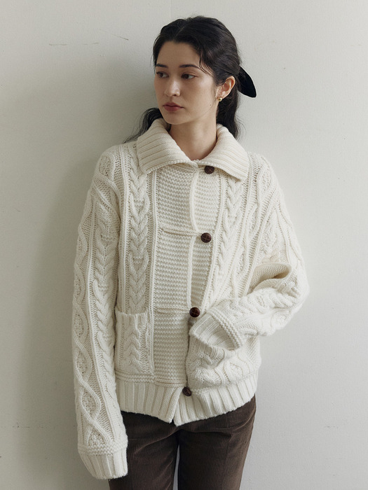 Serence Cable Collar Cardigan