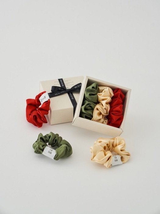 Baby scrunchie 3set(Butter/Khaki/Red)