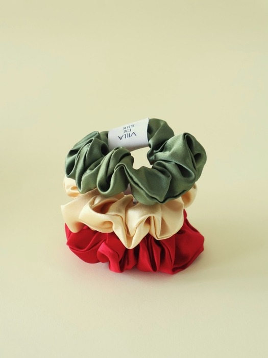 Baby scrunchie 3set(Butter/Khaki/Red)